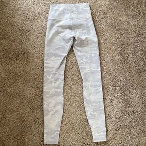 Lululemon Wunder Under White Camo Leggings